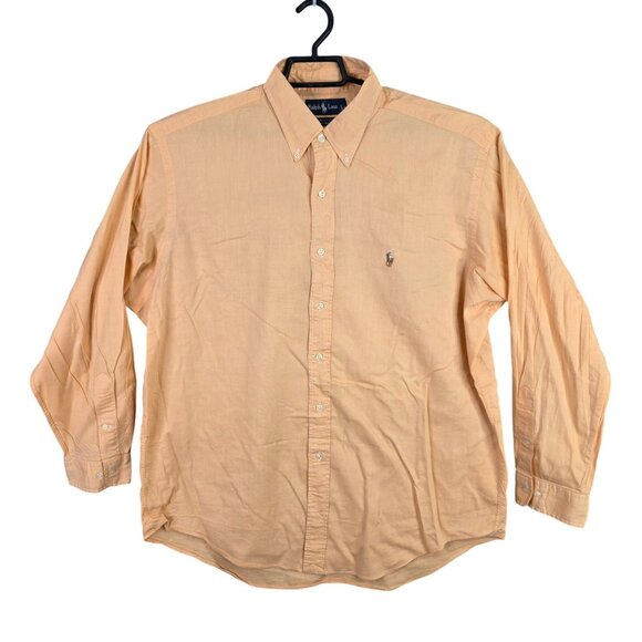 Ralph Lauren Other - Mens Ralph Lauren Orange Yarmouth Shirt Button Up Cotton Pinpoint Oxford Size 17